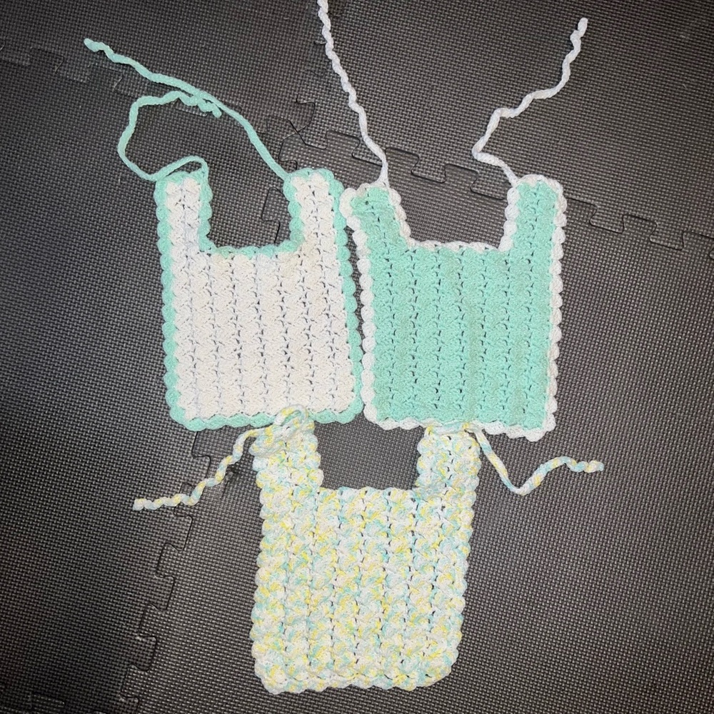 Vintage crocheted bibs